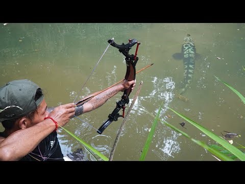 DIY Insane Unique Bowfishing | Powerful Bowfishing Vs Monster