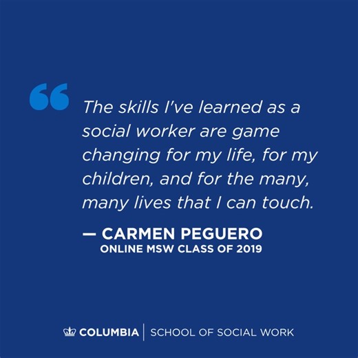 In both your career and your personal life, the value of obtaining an MSW can't be understated. Forge a path for your career and those that you serve by exploring your options as an online MSW student at Columbia School of Social Work: https://bit.ly/3JNgfLK #CSSW #socialworker #MSW | Columbia University School of Social Work | Facebook
