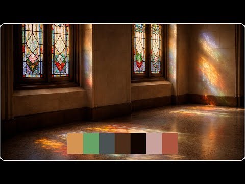 Sunlight Through Decorative Stained Glass Windows — Cinematic Color Palette | Color Vibe Archive