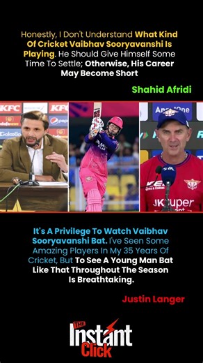 “Unstoppable or Overhyped?” 😳🔥 Langer & Afridi Clash Over Vaibhav Sooryavanshi