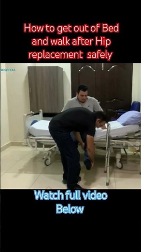 learn How to get out of Bed and Walk right after Hip Replacement surgery | #hipreplacementrecovery