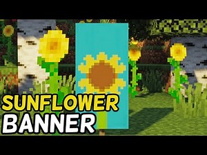 How To Make A Sunflower Banner in Minecraft! (LOOM CRAFTING)