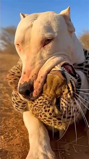 Dogo Argentino vs leopard: The Ultimate Test of Power! 🐾🔥 #shorts #viral
