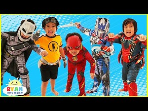 Kids Costume Runway Show Pretend Play with Disney Superheroes, Pj Masks, Rusty Rivets! - Videos For Kids