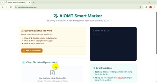 Tặng Thầy Cô trang web đánh dấu đáp án file Word với 3 dạng câu hỏi: Trắc nghiệm nhiều lựa chọn; Đúng/sai và trả lời ngắn | Nguyễn Hữu Phúc