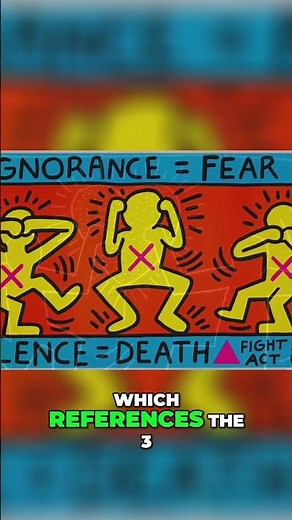 Ignorance Equals Fear: Keith Haring's Powerful AIDS Message #shorts