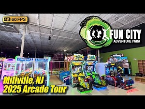 Fun City Adventure Park arcade tour (Millville NJ), new January 2025 full 4K walkthrough