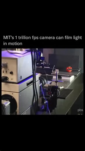 History Shockers on Instagram: "MIT has built a camera so unbelievably fast, it can actually record light *in motion* — capturing the fastest thing in the universe at a mind-bending 1 trillion frames per second. This insane level of detail lets scientists slow light down enough to watch it travel, bounce, scatter, and even curve around objects in real time. Beams can be seen passing through fruit, rippling across surfaces, and casting shadows with a measurable delay. For comparison, if you filme