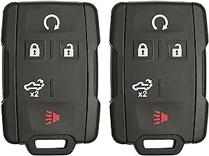 Keyless2Go Replacement for 5 Button Replacement Remote 433 Mhz for GM M3N-32337200 84209236-2 Pack