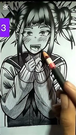 drawing toga from mha anime