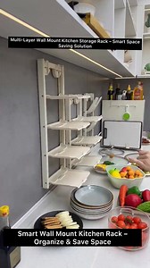 Smart Wall Mount Kitchen Rack – Organize & Save Space #KitchenRack #WallMountStorage #SpaceSaver #KitchenOrganizer #MultiLayerRack #SmartKitchen #HomeOrganization #KitchenStorageIdeas #CookingEssentials #ModularKitchen | Dhiman wood work