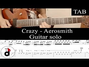 CRAZY - Aerosmith (Joe Perry): SOLO guitar cover + TAB