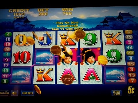 Geisha Slot Machine $10 Max Bet *LIVE PLAY* Bonus!