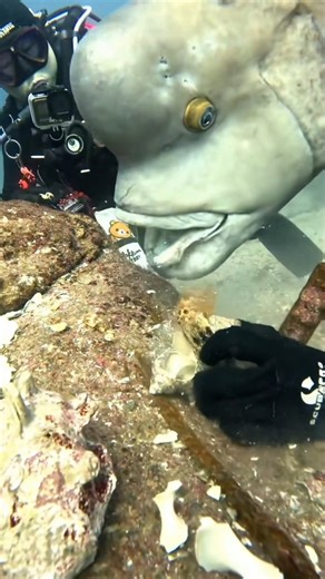 Feed Underwater Pet🤿🐟 #scubadiving | Hydrone Diving