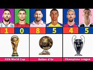 Lionel Messi vs Cristiano Ronaldo Career All Trophies & Awards 2023