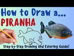 How To Draw A Piranha - Fun & Easy Step-by-Step Drawing and Coloring Guide