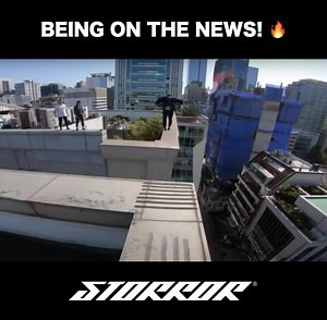 198K views · 2.7K reactions | The BEST stunts we've caught on camera! Which one is your favorite? This video features members of the STORROR team of professional parkour athletes, who each have more than 14 years of experience. You must not attempt to copy any stunts or maneuvers or other activities performed in this video. | Storror | Facebook