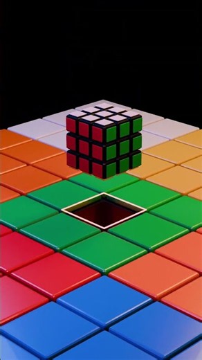 Infinite Rubik’s Cube Perfect Fit Loop 🧩♾️ | Satisfying 3D Animation #animation #3danimationinhindi