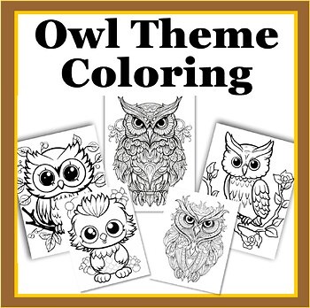 Owl Coloring Pages – 20 Printable Sheets-Mandala & Simple Designs