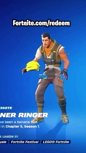 How to Unlock Nanner Ringer Emote in Fortnite 😊 🍌 #fortnite #fortnitechapter5 #fortnitenews #fyp #viral