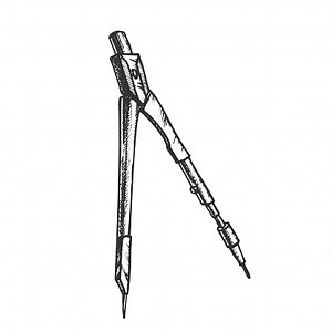 Dessin Compass Engineer Equipment Retro Vector