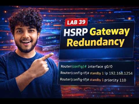 HSRP Configuration in Cisco Packet Tracer | Gateway Redundancy Lab (Step by Step)