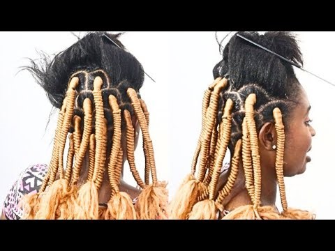 Unique Braid Wool Hairstyle Using Brazilian Wool/beginners friendly