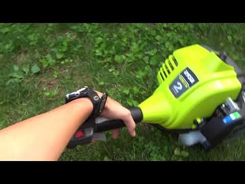 My New Ryobi 2 cycle Full Crank Weedeater Review