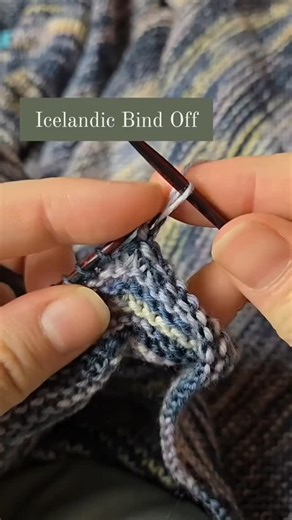 Katie | Knitting & Oils on Instagram: "🩶 Icelandic Bind Off 🩶 I love using this bind off for the bottom of cardigans, the top of toe up socks, and cowls! It adds just a little extra stretch and a beautiful edge! Want to see a full video, written, and auditory tutorial of this technique? Comment "Icelandic Bind Off" and I'll send you a link to watch my full video!"