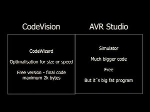Microcontrollers Tutorial No. 1: CodeVisionAVR vs AVR studio