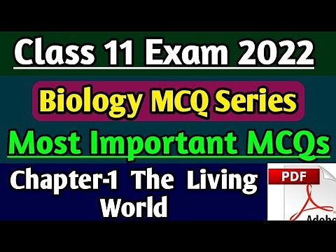 Class 11 biology Chapter 1The Living World MCQ, Board exam 2022 Biology