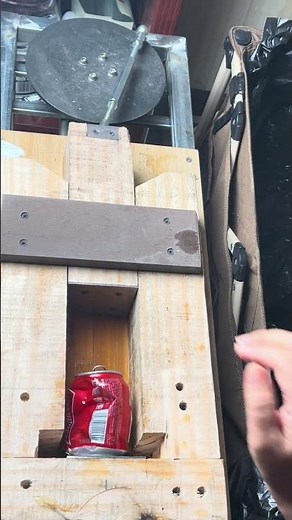 Feeling Stressed? Crush Some Cans and Feel Better! 🥤🤪 satisfying# crushing# machine# DIY# can