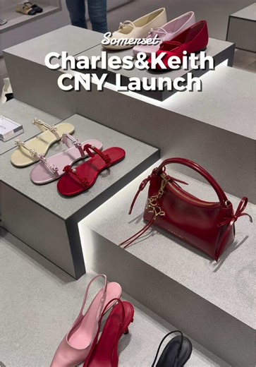 Charles & Keith CNY launch, all red red pink pink~ #charlesandkeith #bags #sg #launch #shoppinghaul