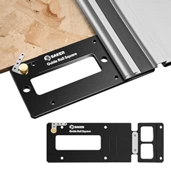 Saker Adjustable Angle Track Saw Square with -60° to 60° Quick Angle Stop,Protractor,90 Degree Right Angle Rail Square Guide Compatible with Festool & Makita &Wen& kreg and Dewalt