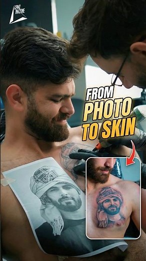From Photo to Skin 😱 Realistic Portrait Tattoo Transformation | Kamz Inkzone #portraittattoo