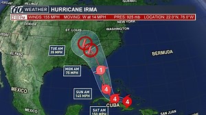 2PM IRMA UPDATE: The latest advisory just came out from the National Hurricane Center. Here's the forecast track of the storm, which has been shifting west wtsp.com/irma | 10 Tampa Bay