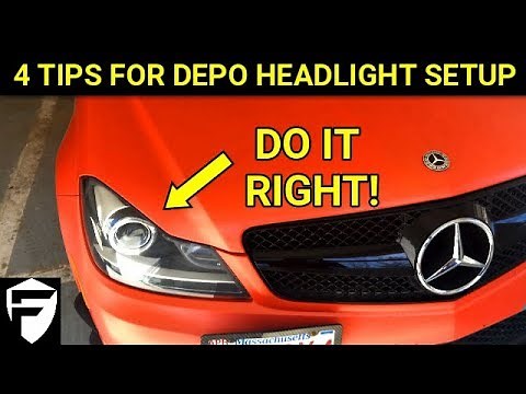 MERCEDES C-CLASS DEPO PROJECTOR HEADLIGHT SETUP TIPS
