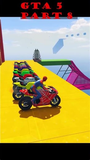 🔥 GTA 5 Bike Stunts That Will BREAK Your Brain! 🤯 #Shorts