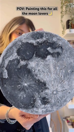 Moon painting tutorial🌙#painting #paintingtutorial #moon #moonpainting #texture #art #oilpainting