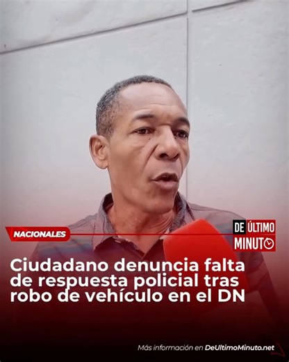 De Último Minuto on Instagram: "El señor Rufino Modesto, de 59 años, denunció este lunes la falta de respuesta por parte de la Policía Nacional tras el robo de su vehículo, un hecho ocurrido el 30 de octubre de 2025, mientras se encontraba estacionado en la calle Pepillo Salcedo esquina Héctor Romero Hernández Vargas, en el sector La Fe, del Distrito Nacional. El vehículo sustraído es un Toyota Corolla, año 1995, color verde, placa A2285433, el cual, según explicó el denunciante, representa su 