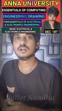 Engineering 1st Semester (Dec 18)Exam Preparation ‼️#annauniversity #1stsemester #engineeering#r2025