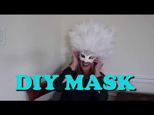 DIY white feather mask | Vegas-style!