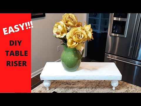 EASIEST DIY FARMHOUSE TABLE RISER || HOW TO MAKE A WOODEN TABLE RISER WITHOUT NAILS OR GLUE
