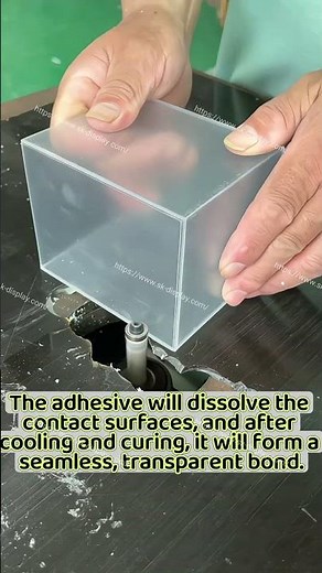 This five-sided acrylic box, crafted using a 90° adhesive heat bending process... #acrylic