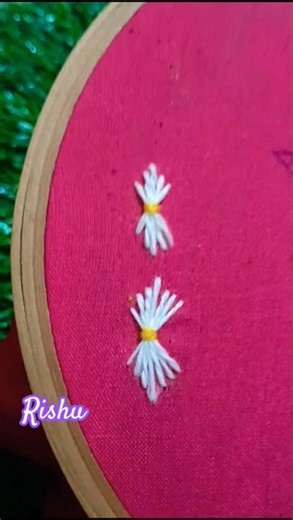 so nice threads embroidery design tutorial 🪡😍 #threadart #handbroidery #design #diynstitch #sewing