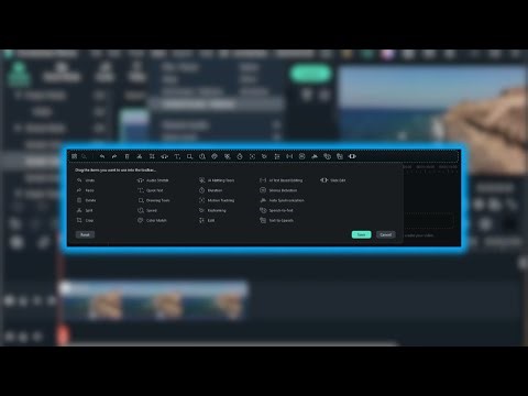 Customize Tool Bar in Filmora 13