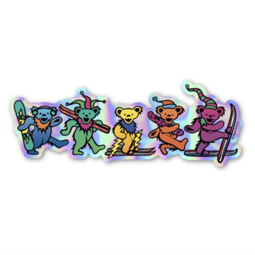 Grateful Dead Dancing Bears Hit the Slopes Die Cut Sticker - Etsy
