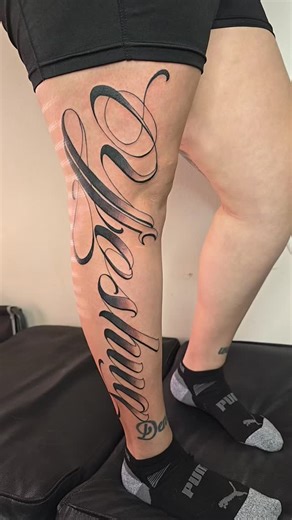 #Script #ScriptTattoo #Lettering #LetteringTattoo #LetteringShow #Tattoo #Tattoos #TattoosOfInstagram #ExplorePage #BlackAndGreyTattoo #HitMeUpForPrices #Tat2seeker #SeeksInk #6264883528 | David TattoosBy Seeker