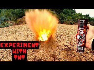 Experiment: how strong firecrackers | Petard in mud hole explosion