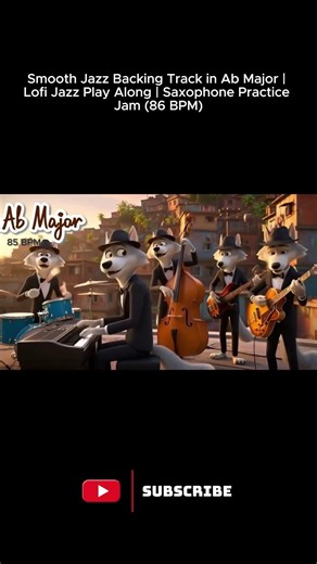 Smooth Jazz Backing Track in Ab Major | Lofi Jazz Play Along | Saxophone Practice Jam Short